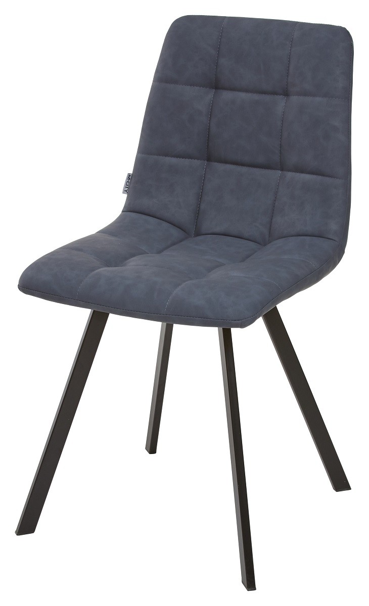 Стул CHILLI SQUARE RU-03 синяя сталь, PU