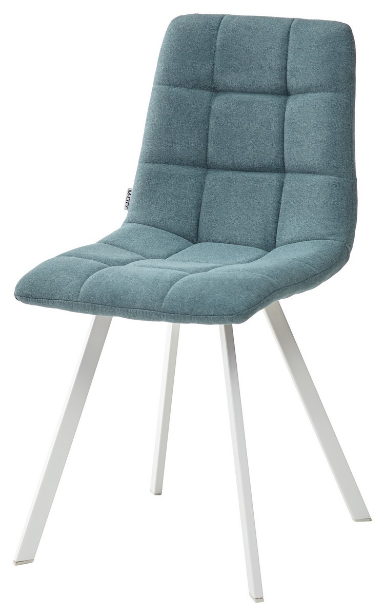 Стул CHILLI SQUARE UF860-12B зеленый хром, ткань/ белый каркас