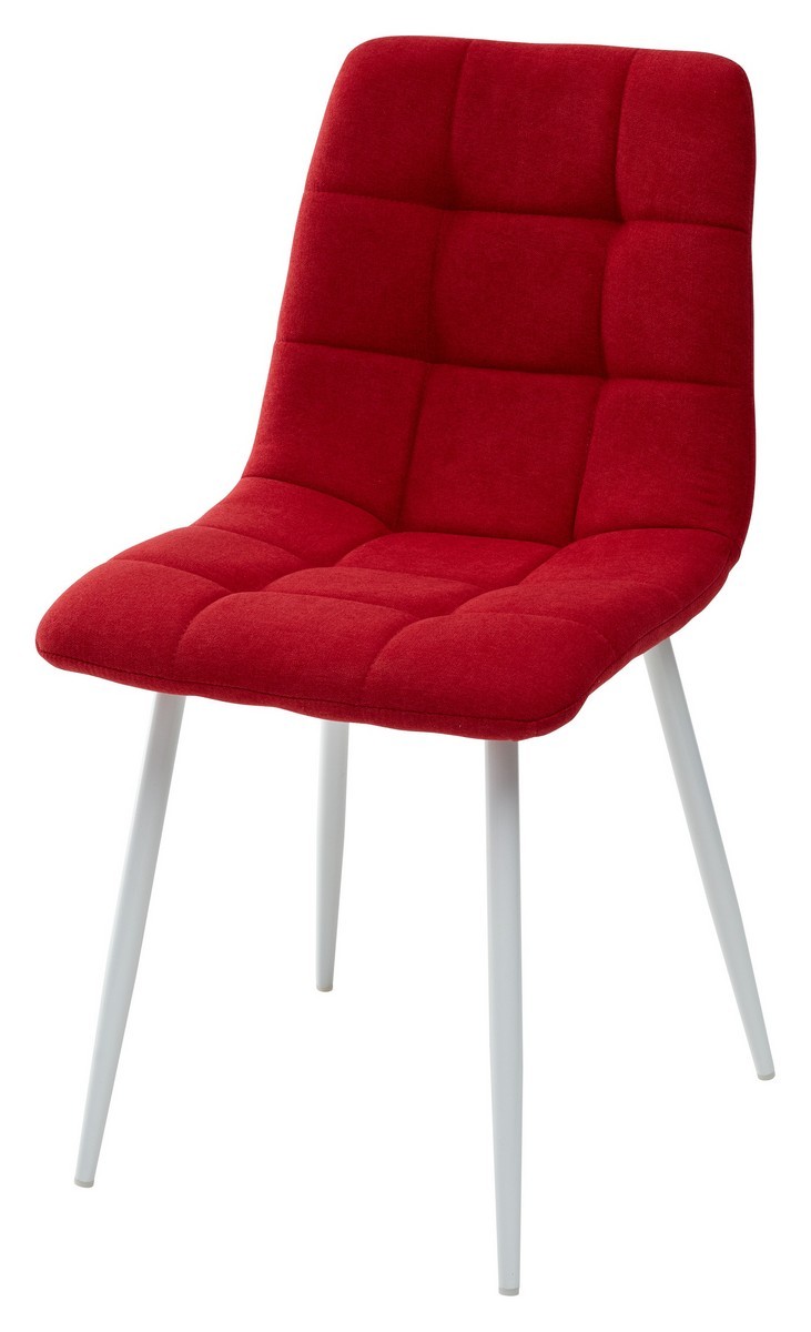 Стул CHILLI UF860-16B красный, ткань/ белый каркас