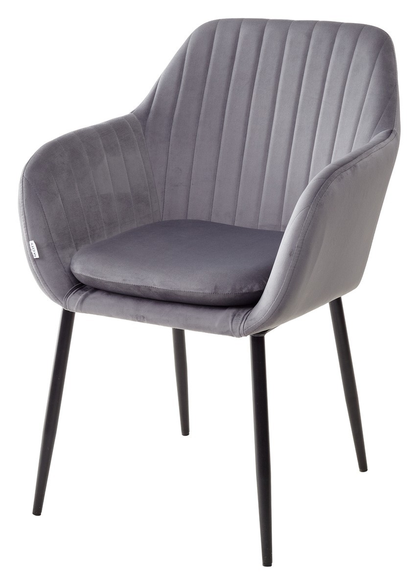 Стул ALABAMA BLUVEL-14 GREY, велюр