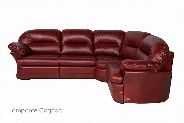 Диван Брюссель с тумбой Lampante Cognac