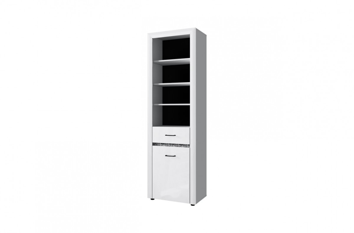  ШКАФ ОТКРЫТЫЙ 1D1S WHITEBLACK 